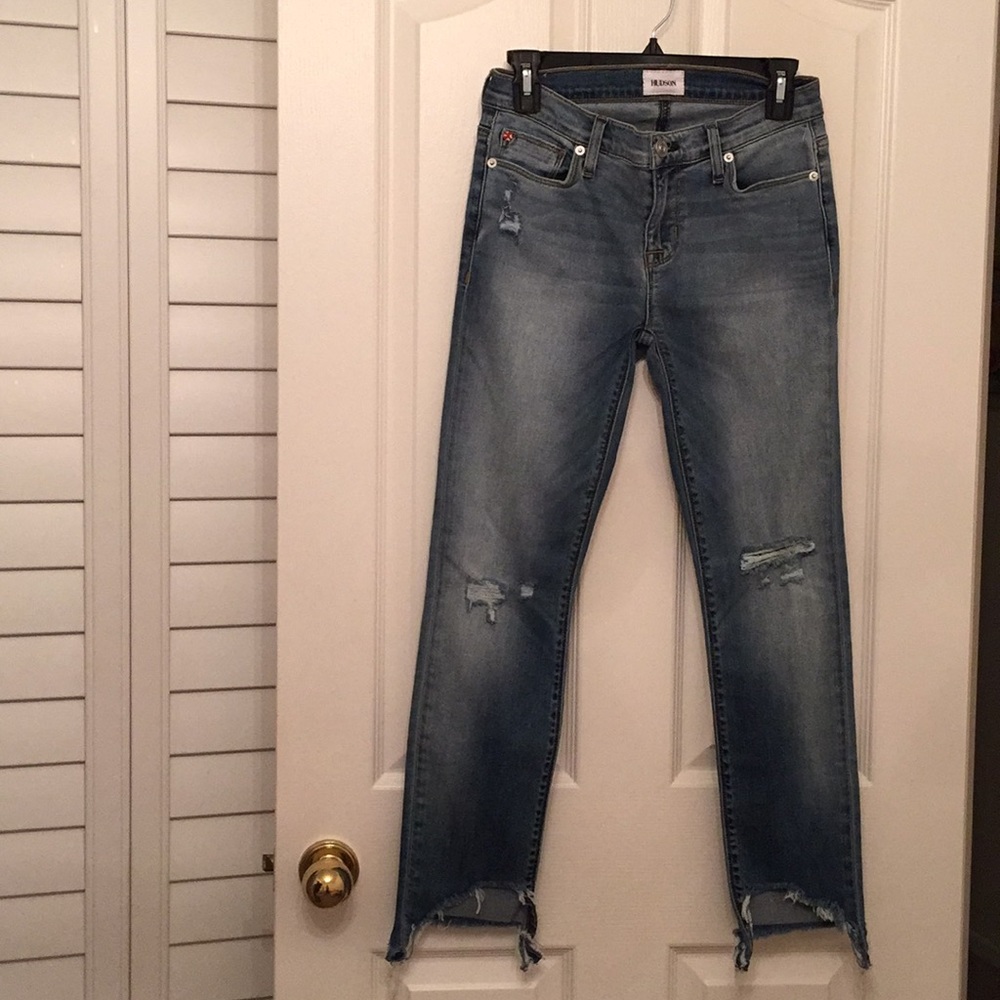 Hudson Midrise Tally Skinny Crop Jeans